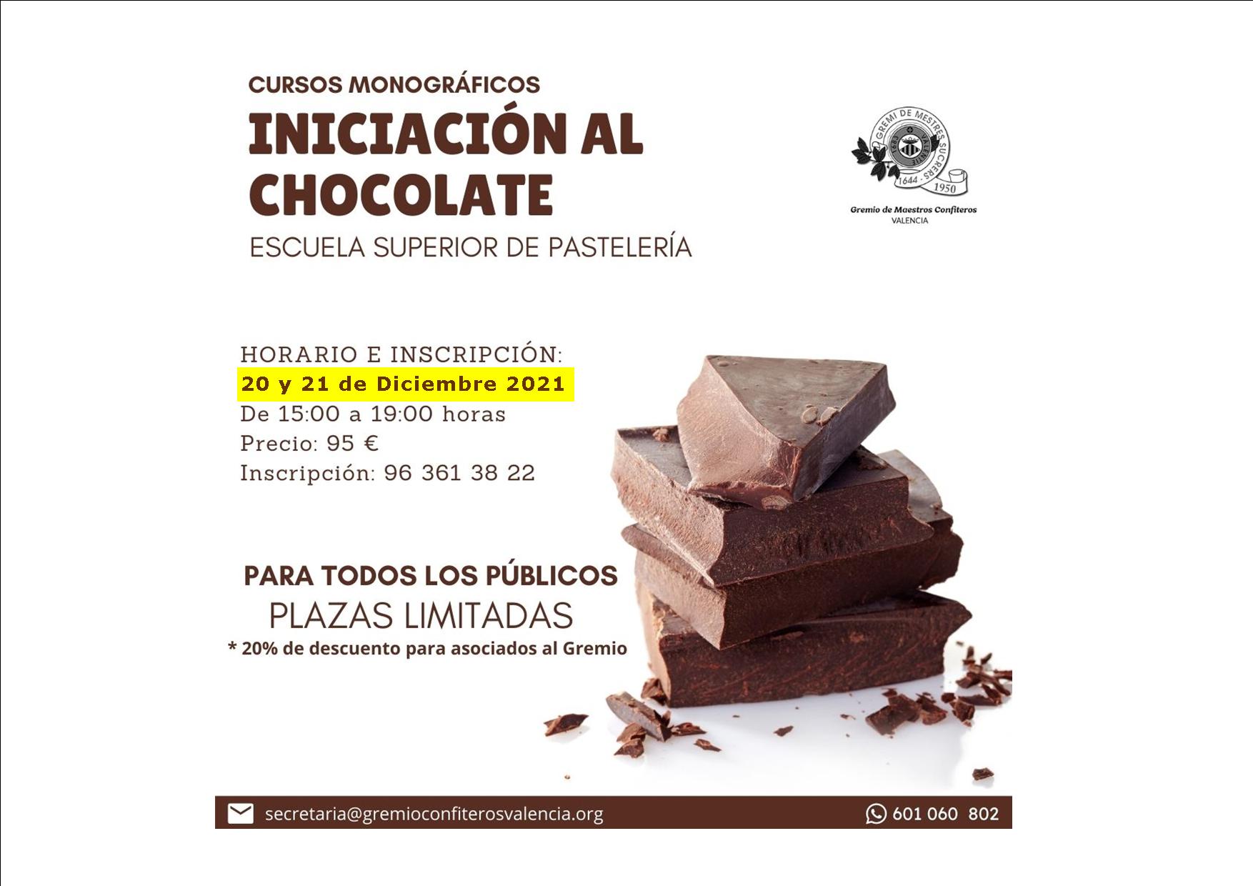 Curso de INICIACIÓN AL CHOCOLATE