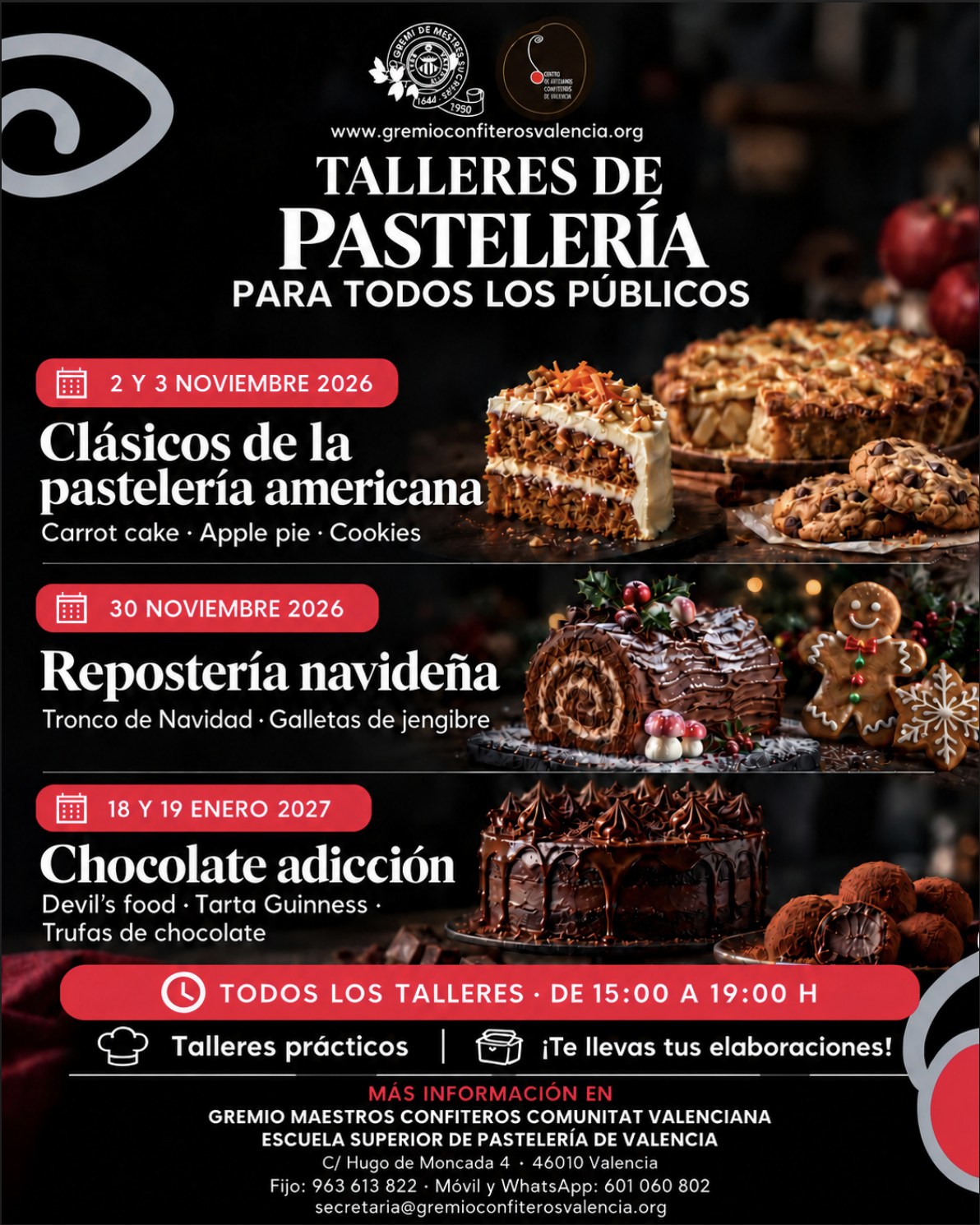Talleres de Pastelería para todos los públicos